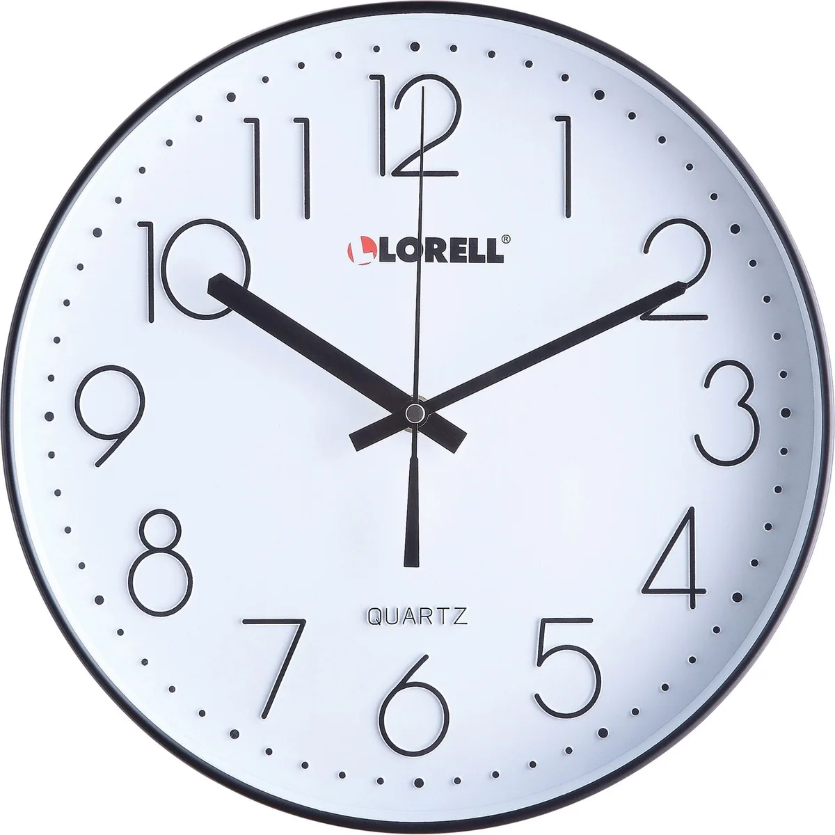 Lorell Lorell LLR61011 12" Quiet Wall Clock Black office furniture — ภาพสินค้า