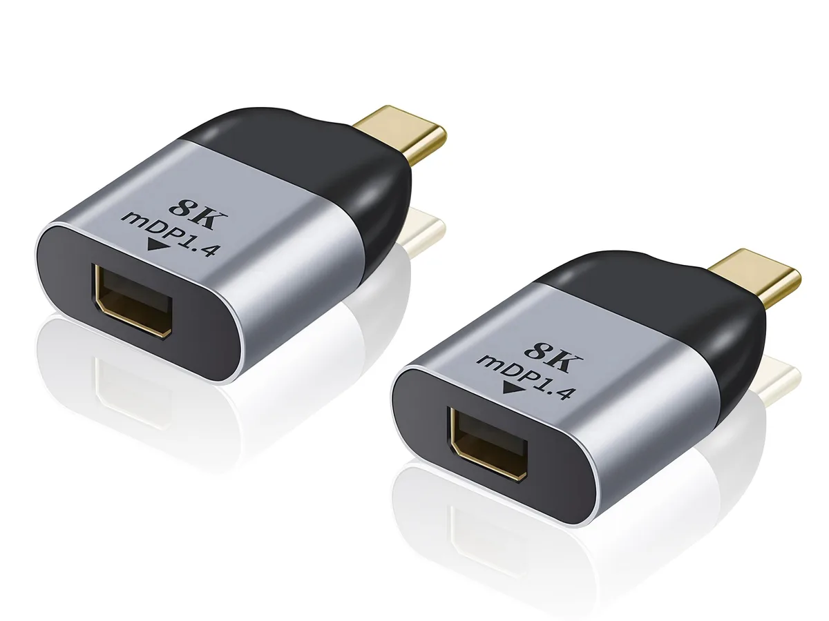 Corn Electronics Corn Electronics USB-C to Mini DisplayPort 1.4 8K 60Hz Adapter Gray — product photo