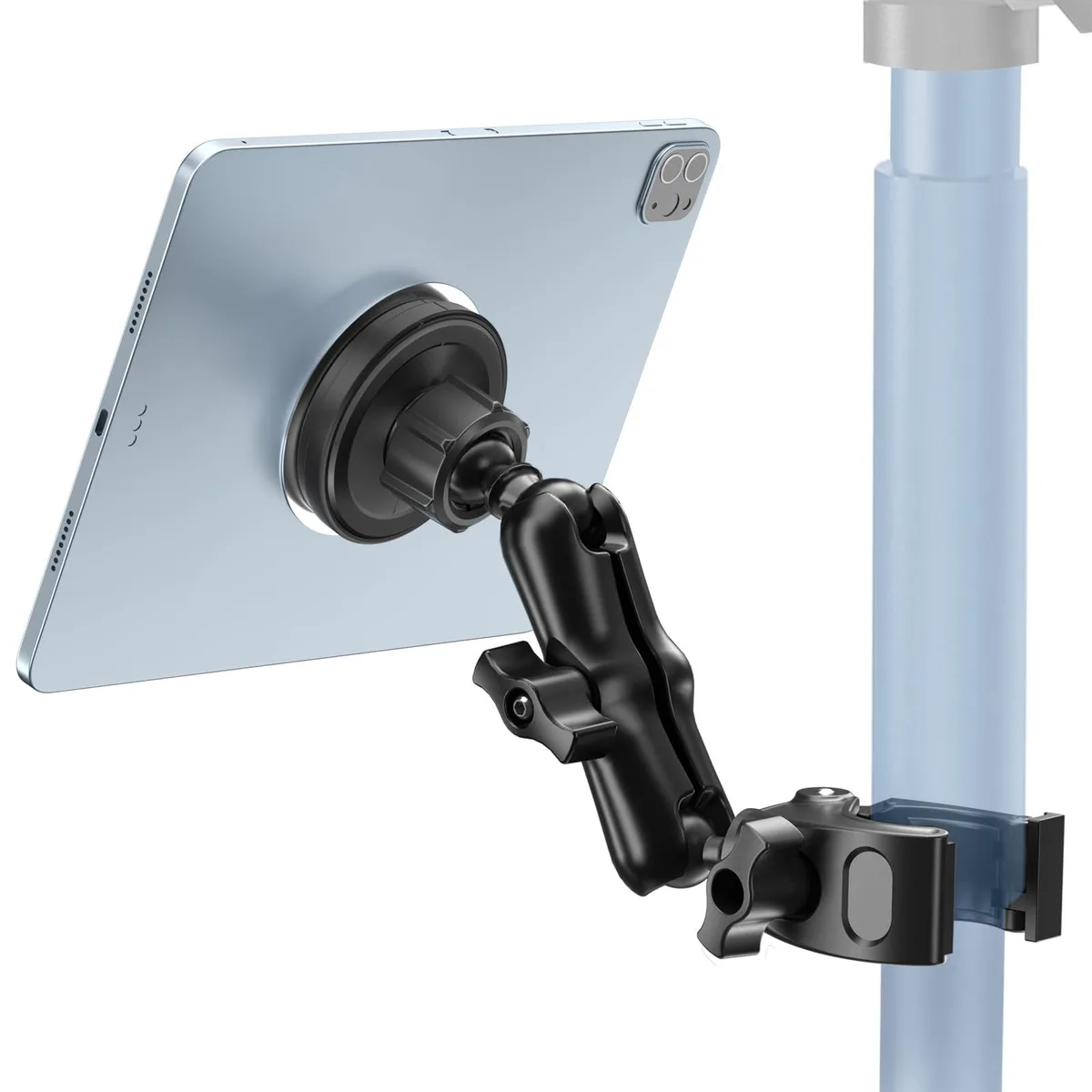  OHLPRO DC03-CT06-US magnetic phone mount for mic stand, 360° rotation, MagSafe compatible, black — product photo