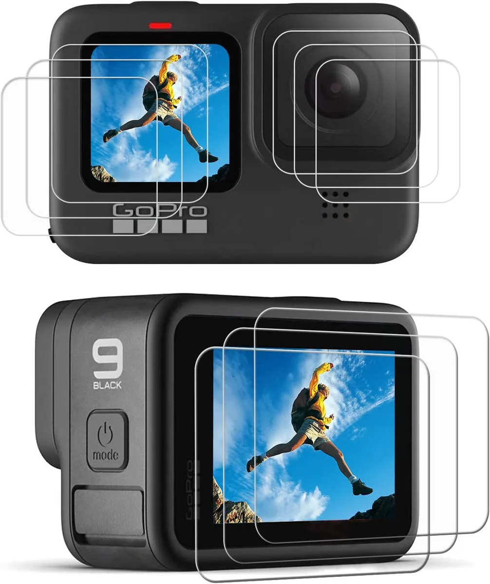 Werleo Werleo 9pcs Tempered Glass Screen Protector Kit for GoPro Hero 9 10 11 12 — product photo