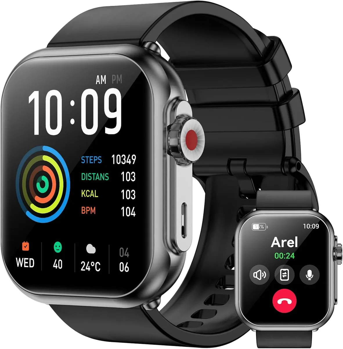 IHDAPP IHDAPP K62 Smart Watch 1.85" 1000mAh Black Sport Band — product photo