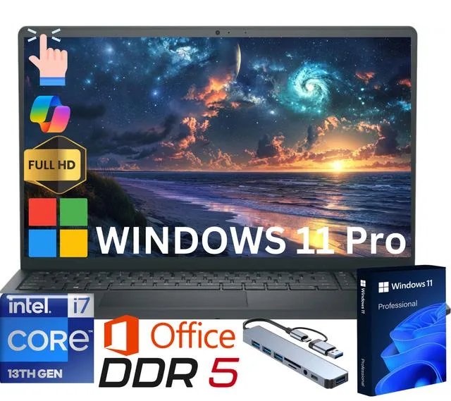 DELL DELL Inspiron Touch laptop 15.6" FHD Touchscreen i7-1355U 24GB DDR5 1TB NVME — product photo