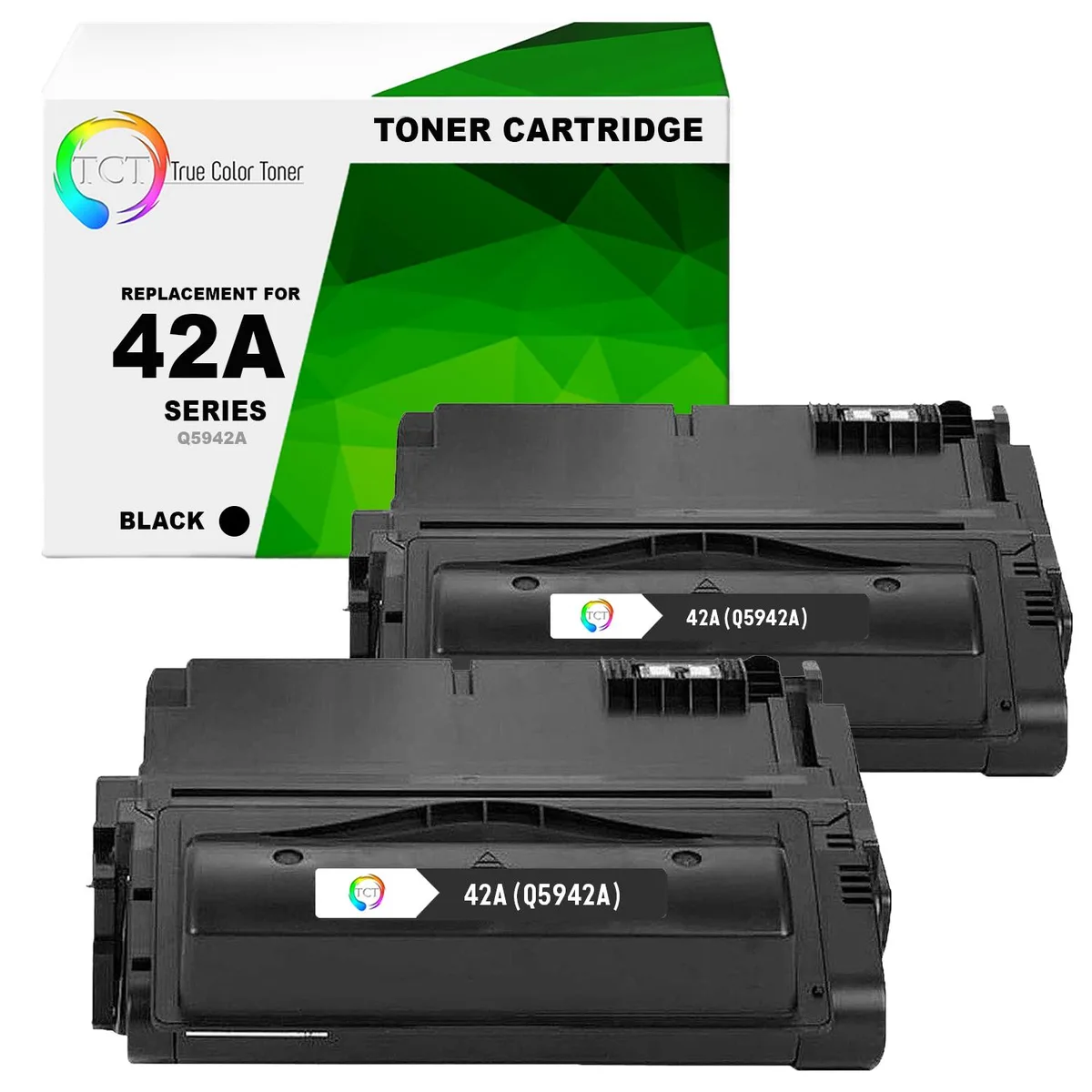 True Color Toner True Color Toner 42A Q5942A Black Toner Cartridge 2 Pack — product photo