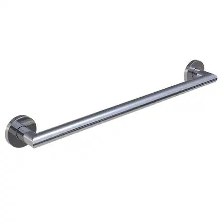 Polished chrome stainless steel grab bar 36 in long 1.25 in diameter