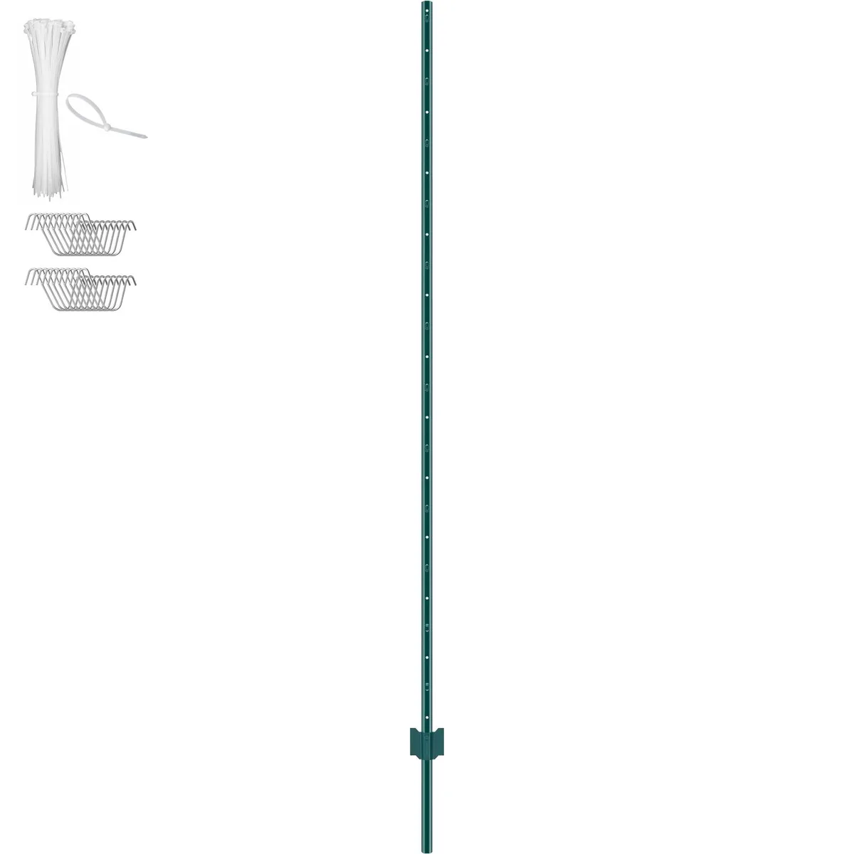 VEVOR VEVOR 10-7ft 10 Pack U-Channel Steel Fence Posts Green — product photo