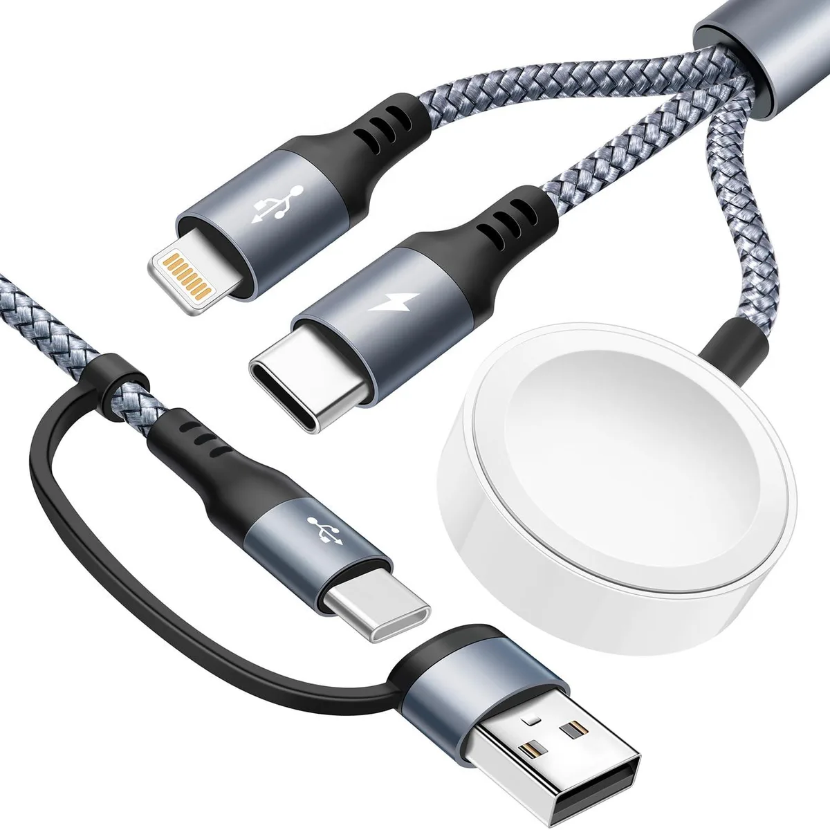 No Sew No Sew Multi Charging Cable 3 in 2 Braided 6ft 3.5A — product photo