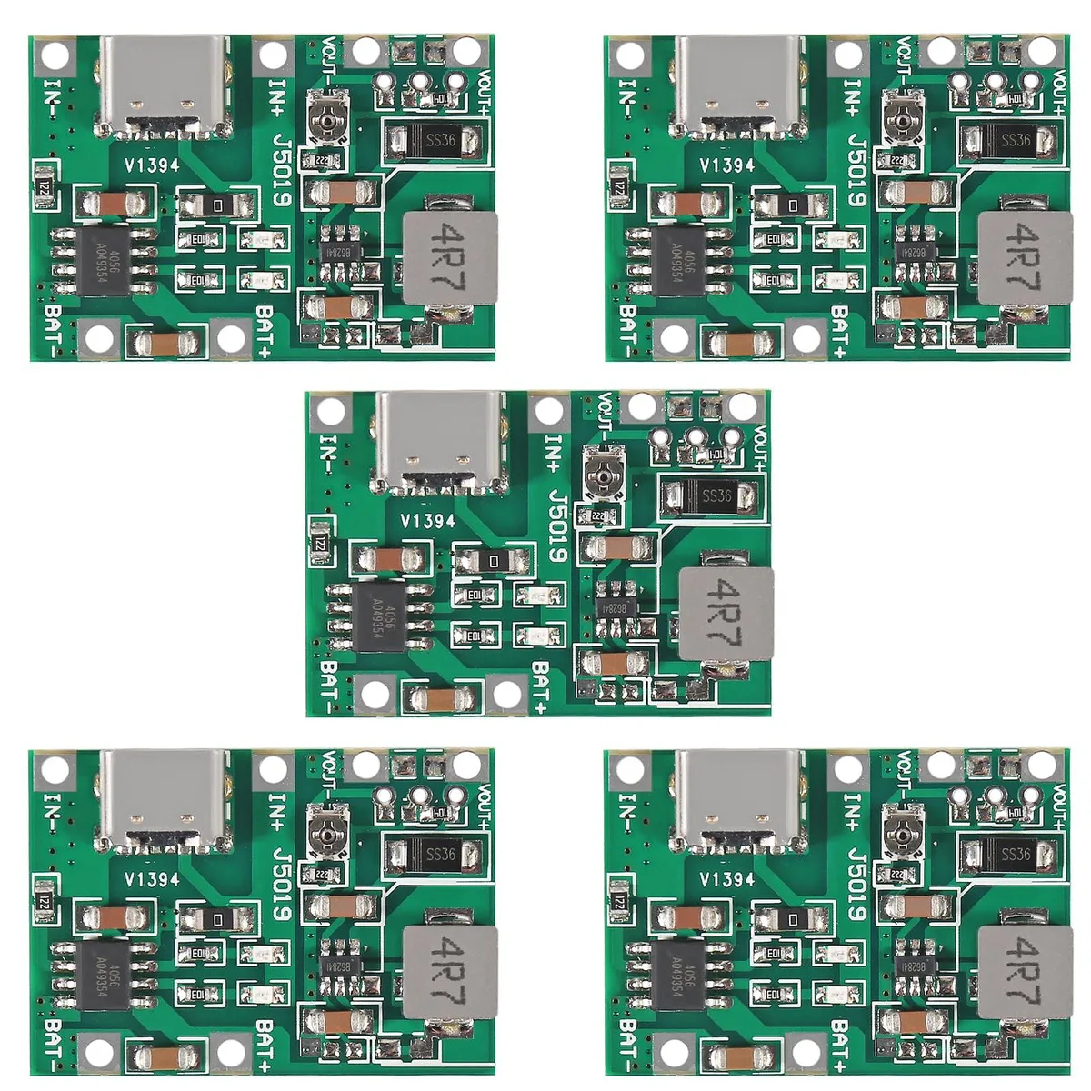 KEHIPI KEHIPI TP4056 Type-C USB 18650 Battery Charger Board 5PCS Power Adapter — product photo