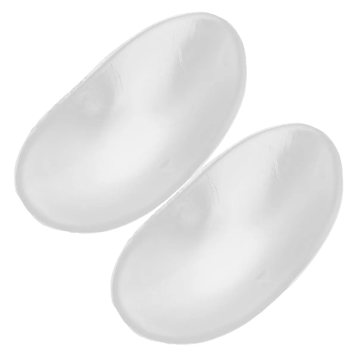 Two pairs of transparent silicone shoulder pads, size M, 13.5x8x3cm