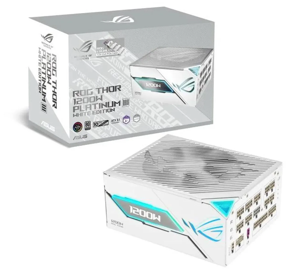 ASUS ASUS ROG Thor 1200W Platinum III Equalizer White Edition power supply — product photo