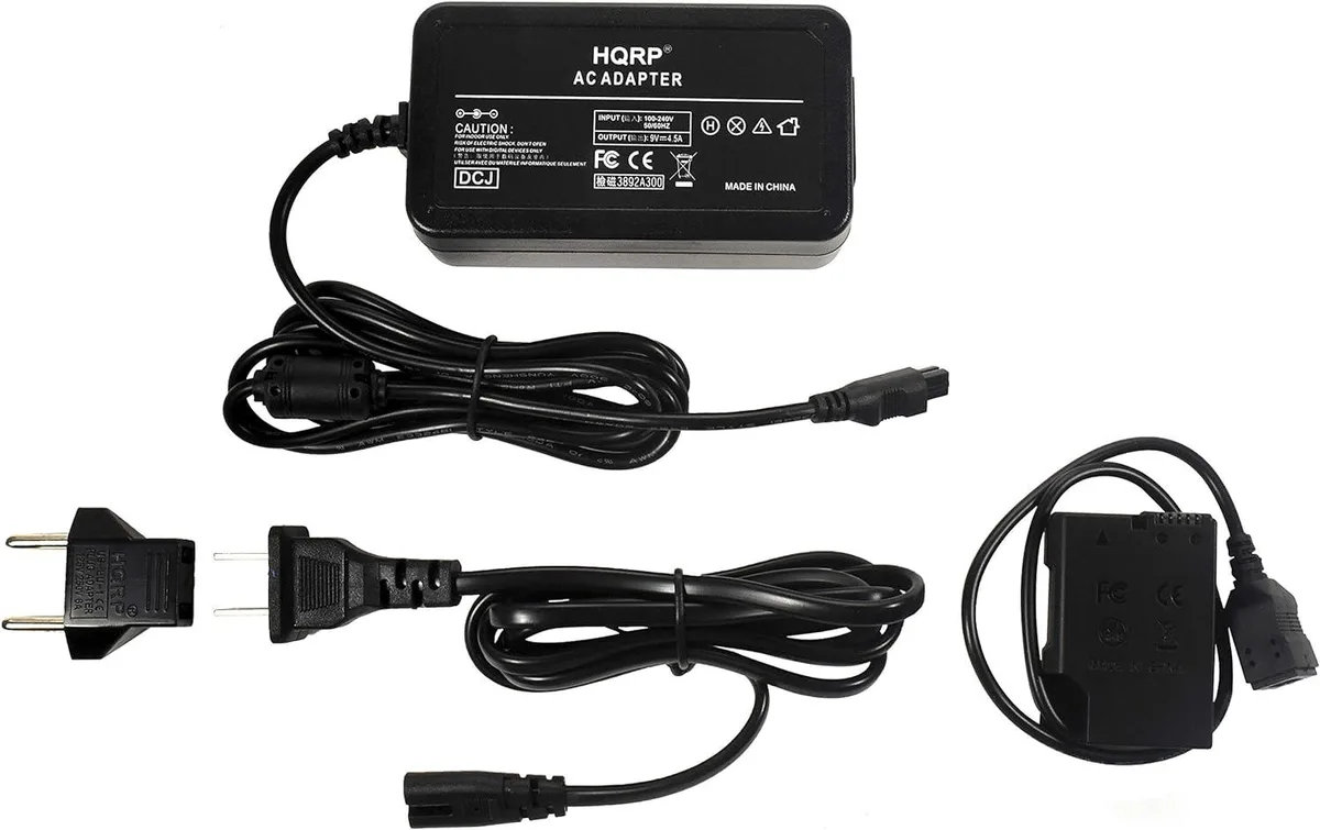 HQRP HQRP AC Adapter Kit EP-5A for Nikon D3100-D5500 Coolpix P7000-P7700 — product photo