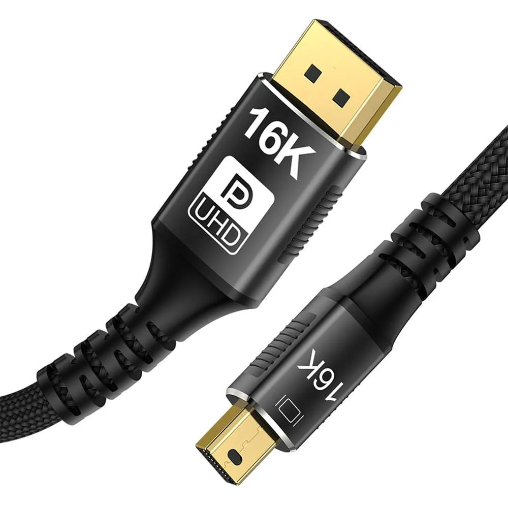 Fervit Fervit DisplayPort 2.1 to Mini DisplayPort Cable 80Gbps 16K@60Hz 2.0m — product photo