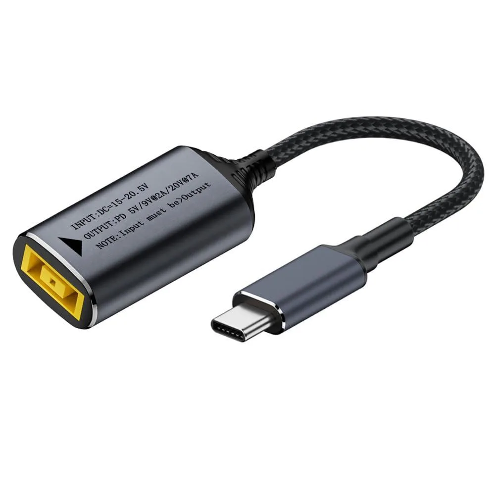 Vszerda Vszerda Rectangle Jack Thinkpad X1 to USB-C PD 140W Braided Cable 18cm — product photo