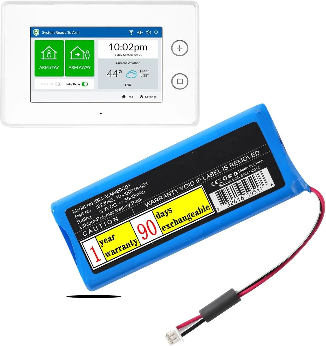 PISKEKAT PISKEKAT 5000mAh 3.7V laptop battery for 2GIG GC3e — product photo