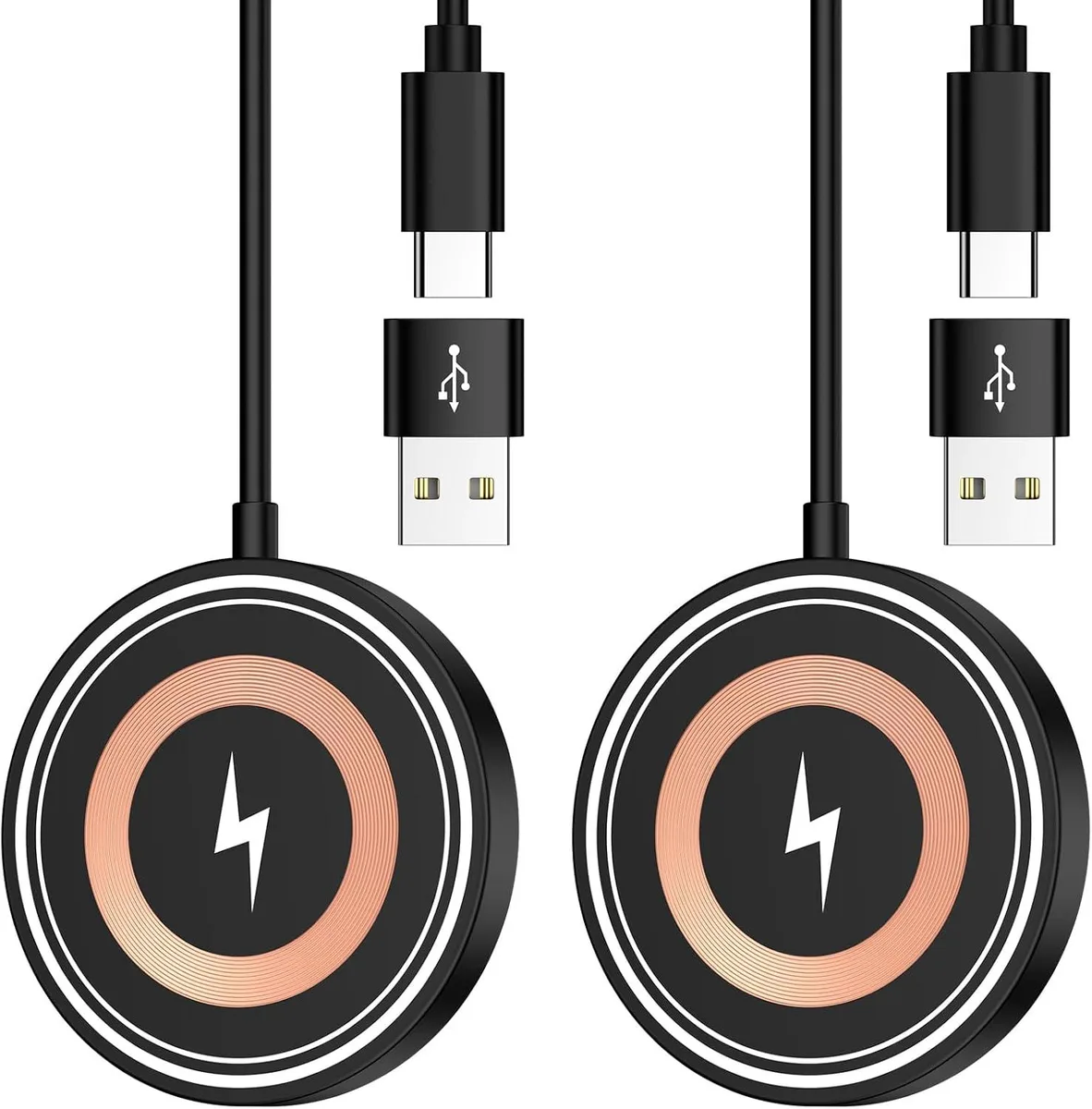 Luisport Luisport 15W Magnetic Wireless Charger Pad with USB-A Adapter — product photo