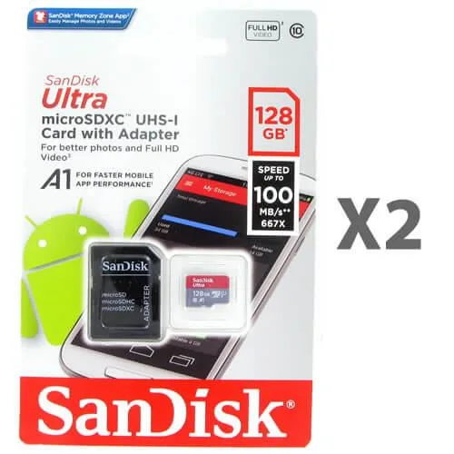 SanDisk SanDisk microSDXC 128GB Class 10 2-pack SDSQUAR-128G-GN6MA — product photo