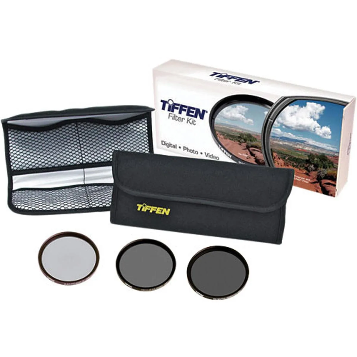 Tiffen Tiffen 58mm DV Select Filter Kit 3 ND .6 Ultra CPL Black Promist 1/4 camera accessory — product photo