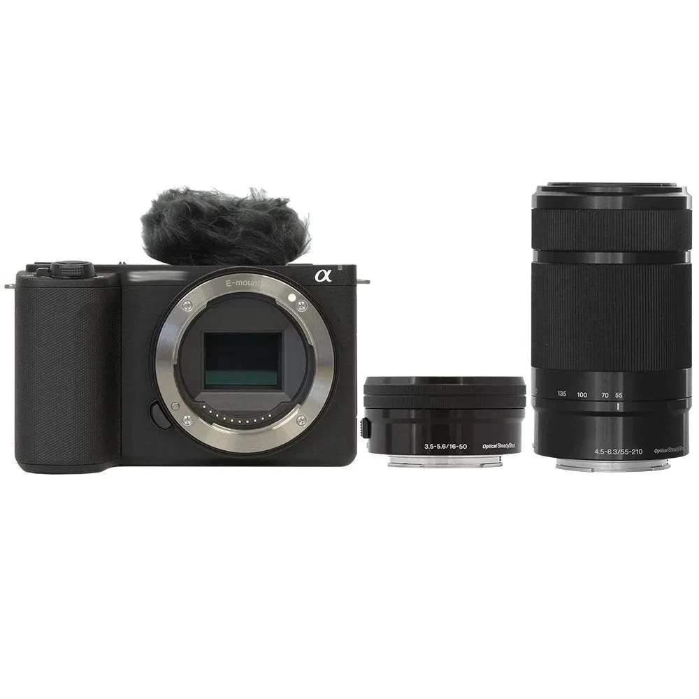 Sony Sony ZV-E10 II 26MP Compact Mirrorless Camera with 16-50mm II & 55-210mm Lens Black — product photo