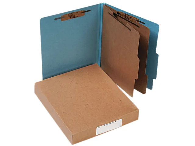 ACCO ACCO 15026 Pressboard Classification Folder Letter Six-Section Sky Blue 10/Box — product photo
