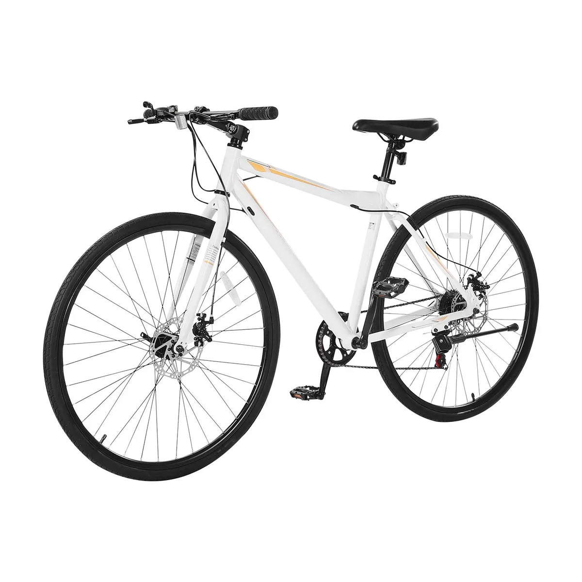 VEVOR VEVOR VHB-171 Hybrid Bike 700c 7-Speed White — product photo
