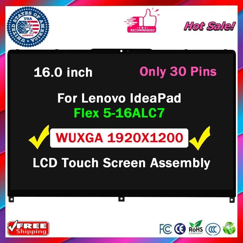 NUOLAISUN NUOLAISUN 16 WUXGA LCD Touch Screen for Lenovo IdeaPad Flex 5 16ALC7 82RA000LUS 82RA000VUS — product photo