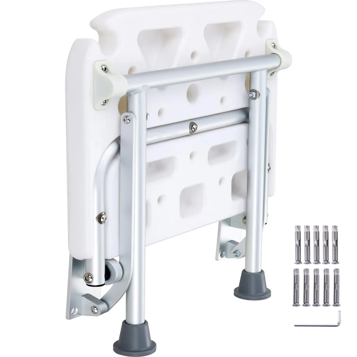 VEVOR VEVOR Folding PE Shower Seat 15.7 x 14.8 Wall Mounted — product photo