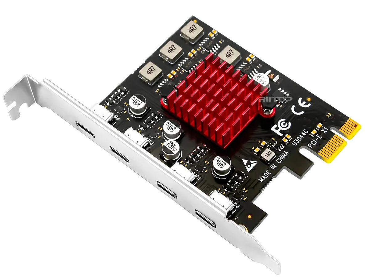 RIITOP RIITOP 4 Port USB 3.2 Type C PCIe Expansion Card 5Gbps — product photo