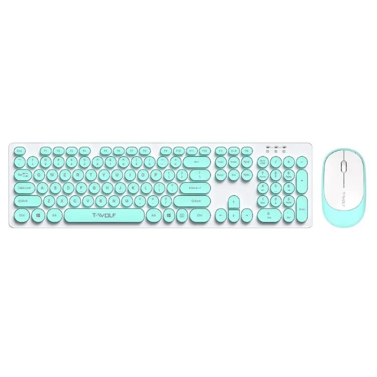 allentian allentian TF770 Wireless Keyboard &amp; Mouse Set (Blue) Black — product photo