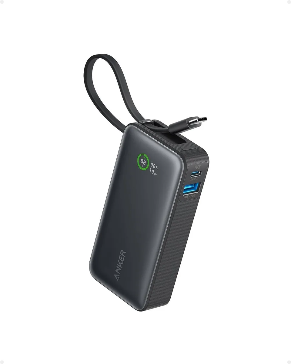 Anker Anker Nano Power Bank A1259 10000mAh 30W built-in USB-C cable black — product photo