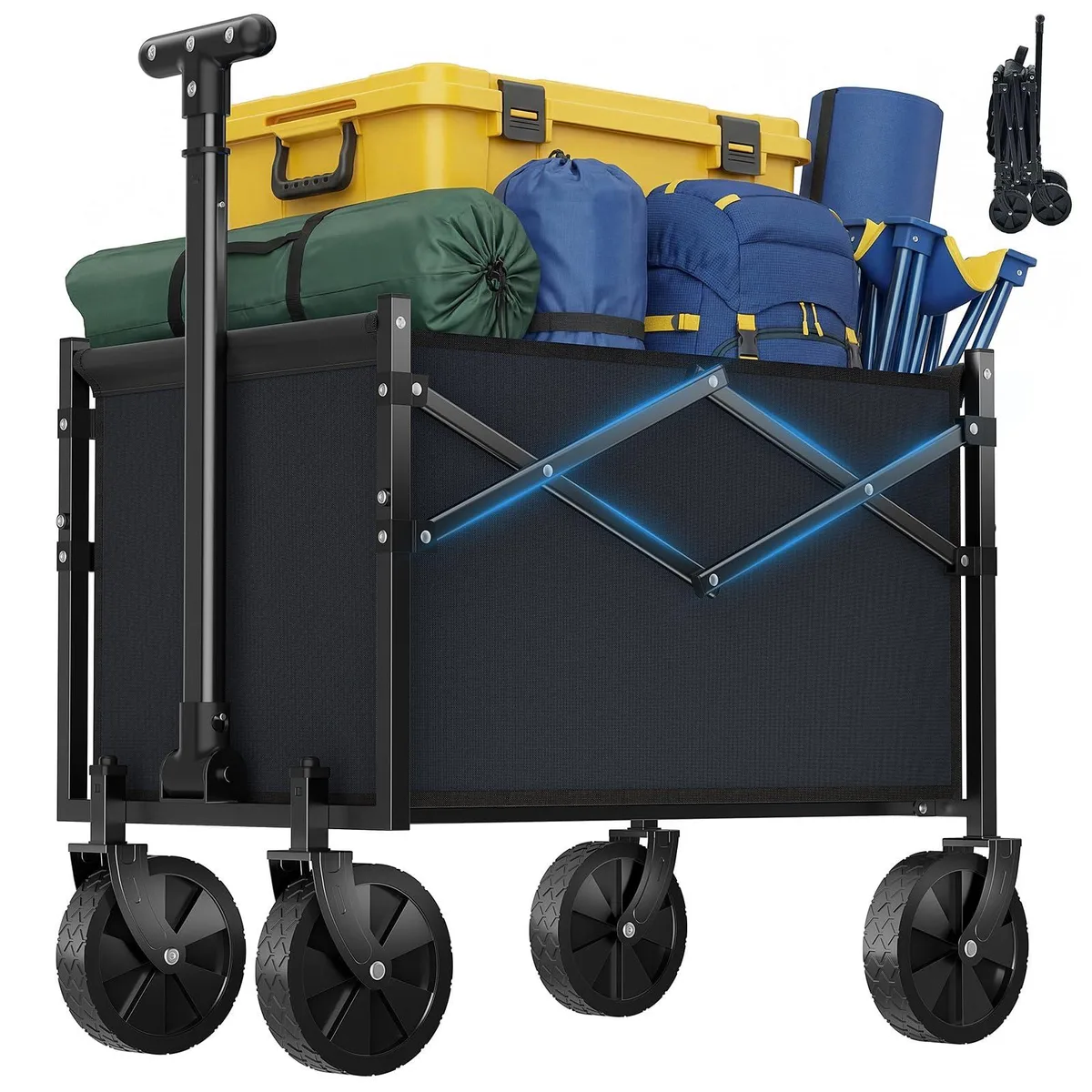  OLIXIS MNYTCBK Collapsible Wagon Cart 220 lbs 56 L Dark Black — product photo