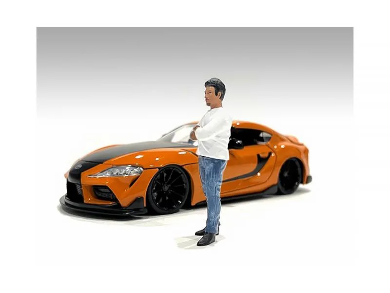 American Diorama American Diorama Car Meet 3 Figure 8 1/18 Scale Vehicle AD76333 — product photo