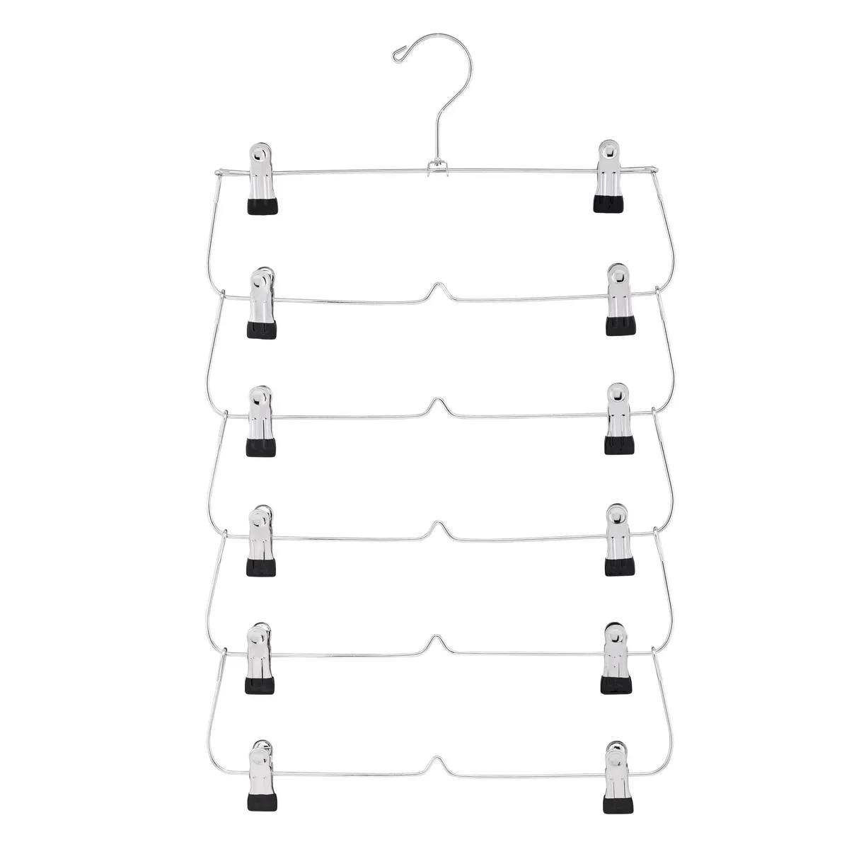 Mainstays Mainstays Set17 6-Tier Pants &amp; Skirt Hanger 14in Chrome Hardware — product photo