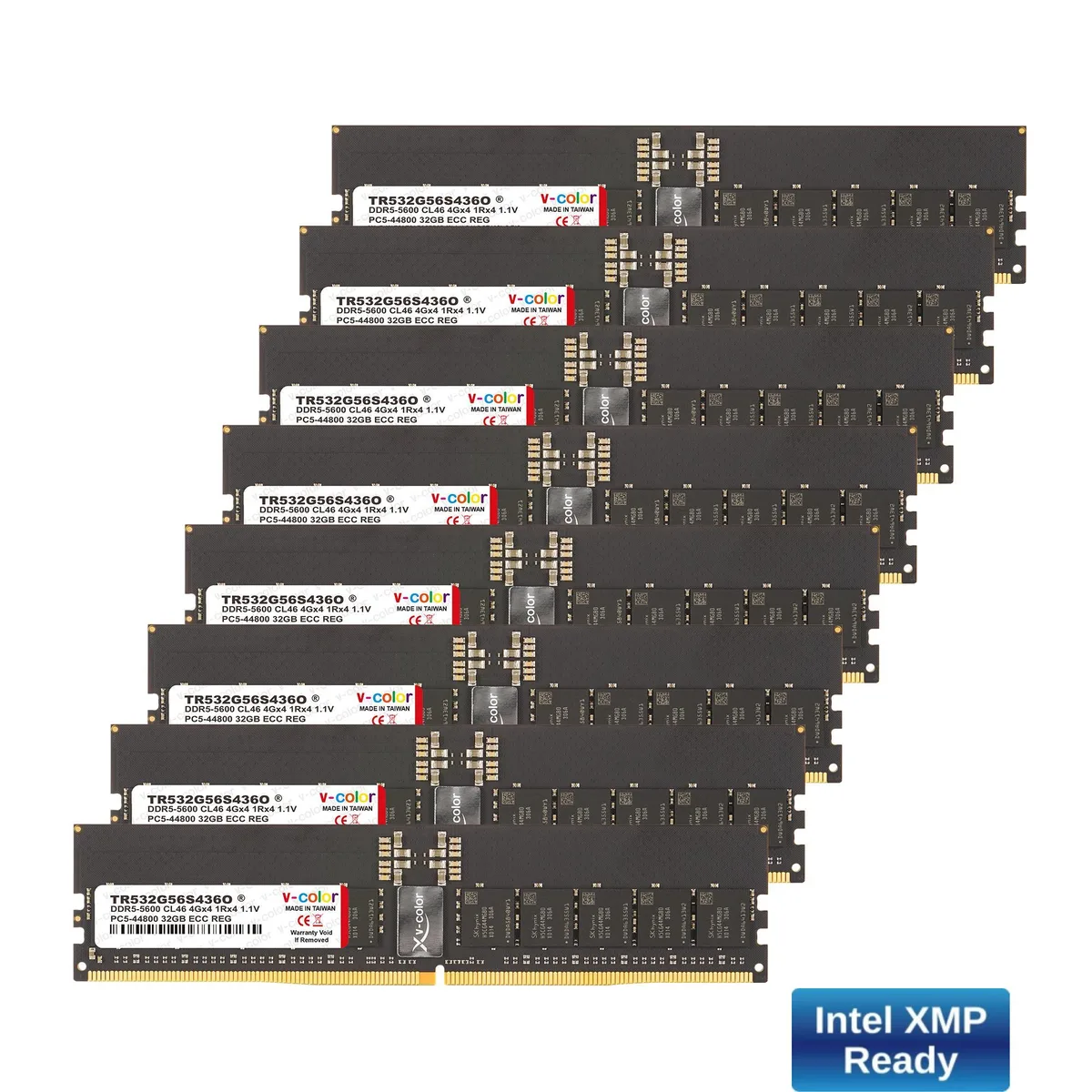 V-color V-color OC R-DIMM DDR5 256GB (8×32GB) 5600 CL36 W790 — product photo