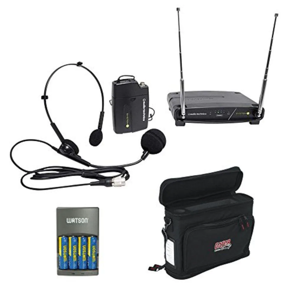 Audio-Technica Audio-Technica ATW-901A/H VHF Wireless System with PRO 8HEcW Headworn Microphone, GM-1W Pack &amp; Charger Kit — product photo