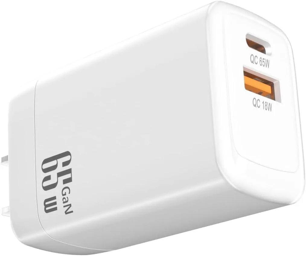 ONITOON ONITOON 65W USB-C GaN Wall Charger 2-Port White — product photo