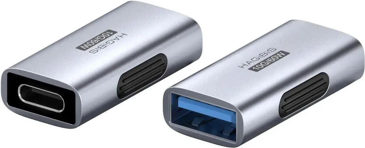 SMUGDESK SMUGDESK 2 Pack USB 3.2 OTG Adapter USBC Female to USBA Female 10Gbps 60W — product photo