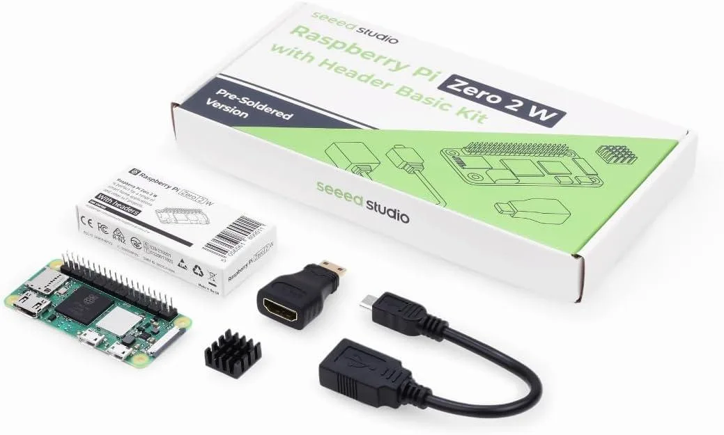 Small green circuit board with metal heatsink and HDMI adapter 53 64