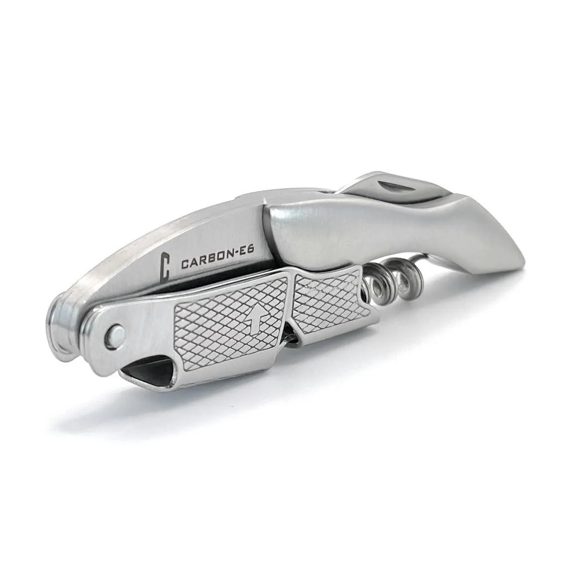 Stainless steel waiter's corkscrew with foil cutter and bottle opener, 4.8 inches long