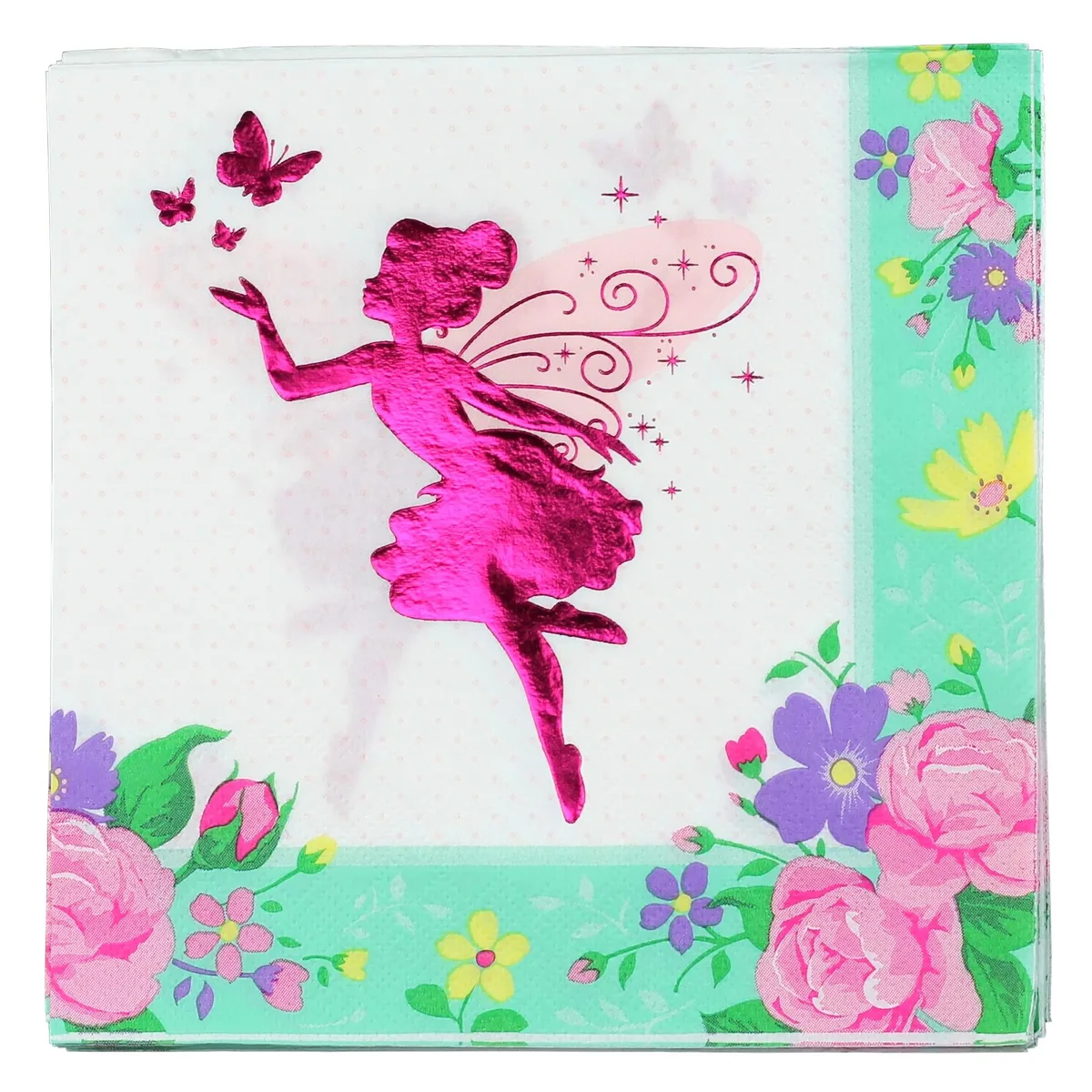  Iconikal 0614 Floral Fairy 2-Ply Paper Napkins 48-Count — product photo