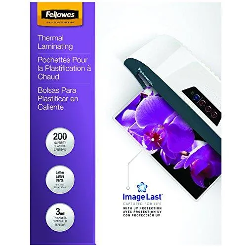 FELLOWES FELLOWES 5244101 Laminating Pouches 3mil Letter 200pk — product photo