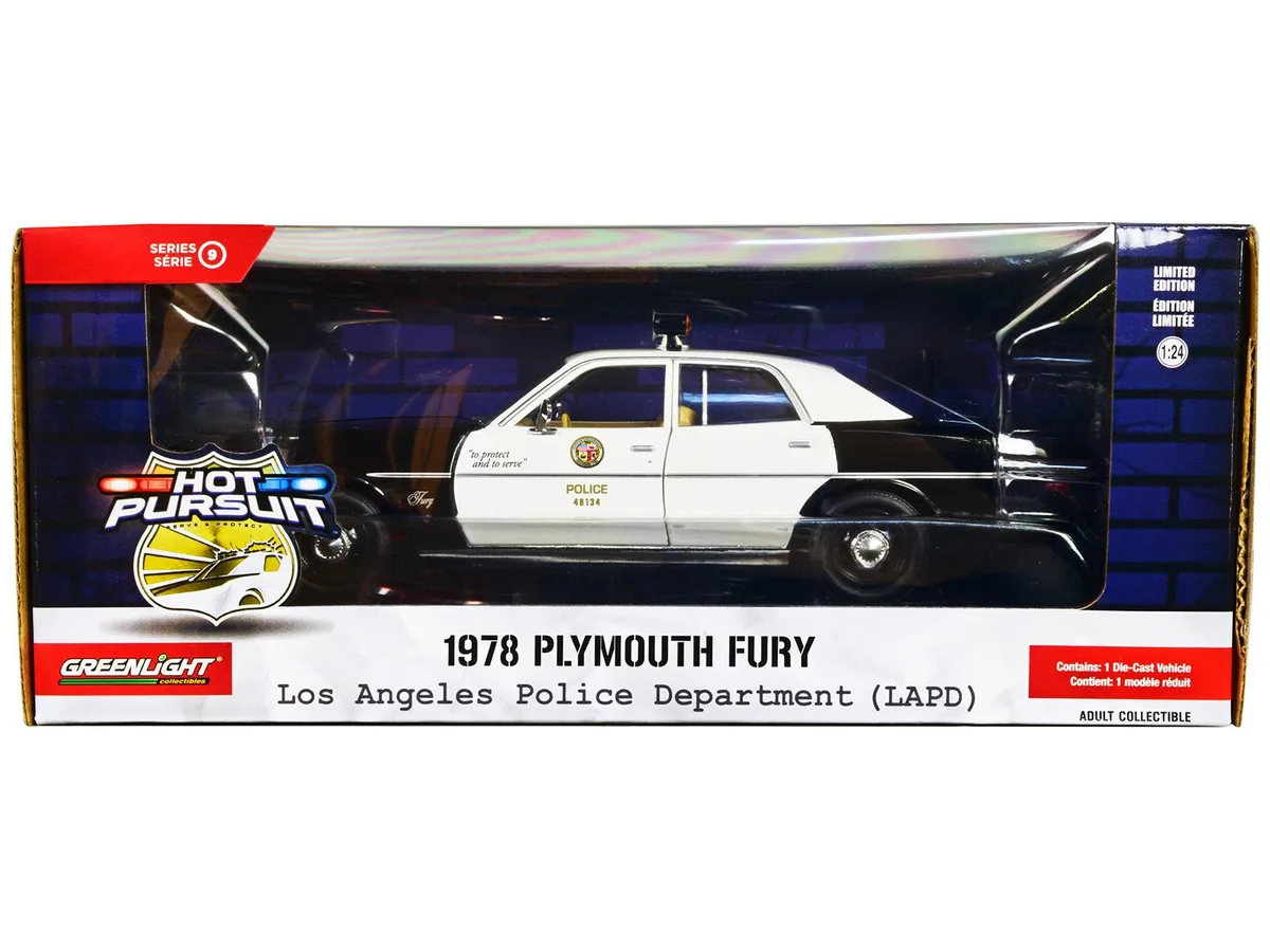 GREENLIGHT GREENLIGHT 1978 Plymouth Fury LAPD Hot Pursuit 1/24 Diecast — product photo
