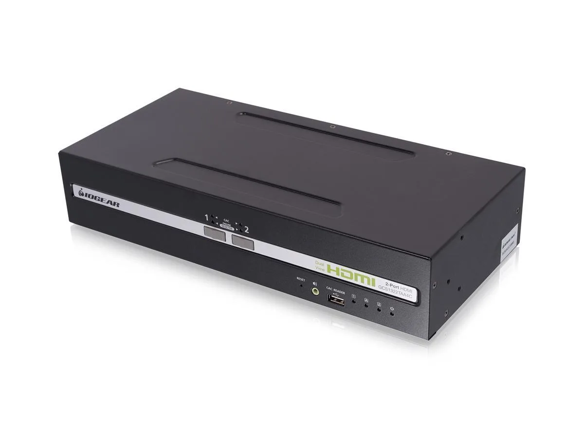 IOGEAR IOGEAR GCS1322TAA4C 2-Port Dual View HDMI KVM Switch PP 4.0 TAA — product photo