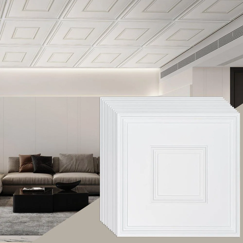 VEVOR VEVOR DH-02 PVC Ceiling Tiles 12-Pack 24x24 in White — product photo