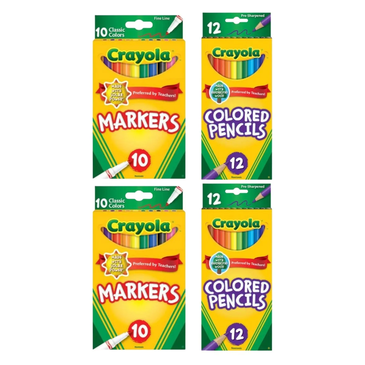 Crayola Crayola SP-53653225210174 20 Fine Line Markers &amp; 24 Colored Pencils illustration — product photo