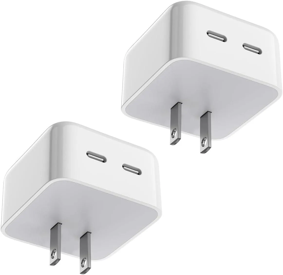 PISKEKAT PISKEKAT 40W Dual USB-C Charger 2-Pack — product photo