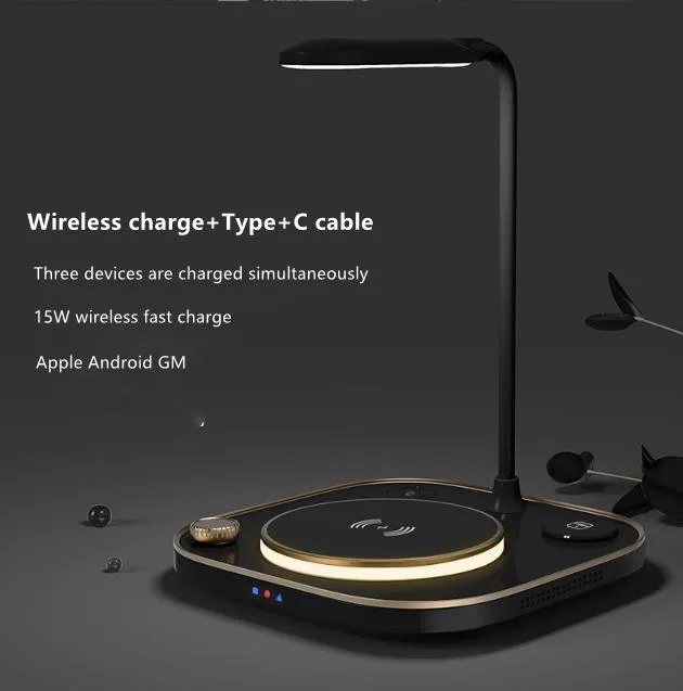 STARNOONTEK STARNOONTEK Four-in-one desk lamp wireless charger 15W Black — product photo