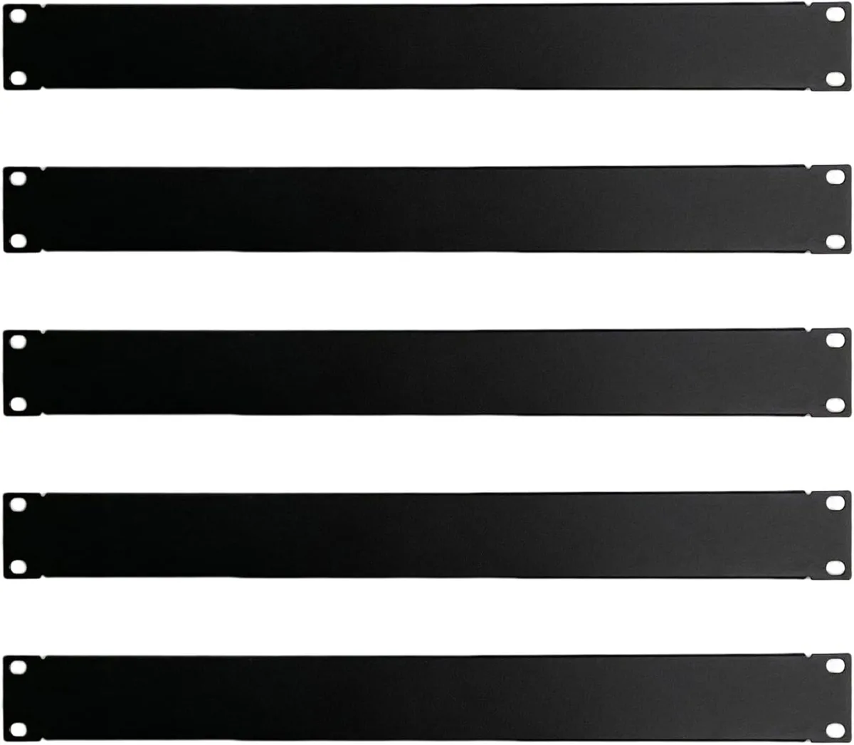 PISKEKAT PISKEKAT 1U Blank Panel 19" Black 5pcs 20 M6 screws 1.2mm steel — product photo