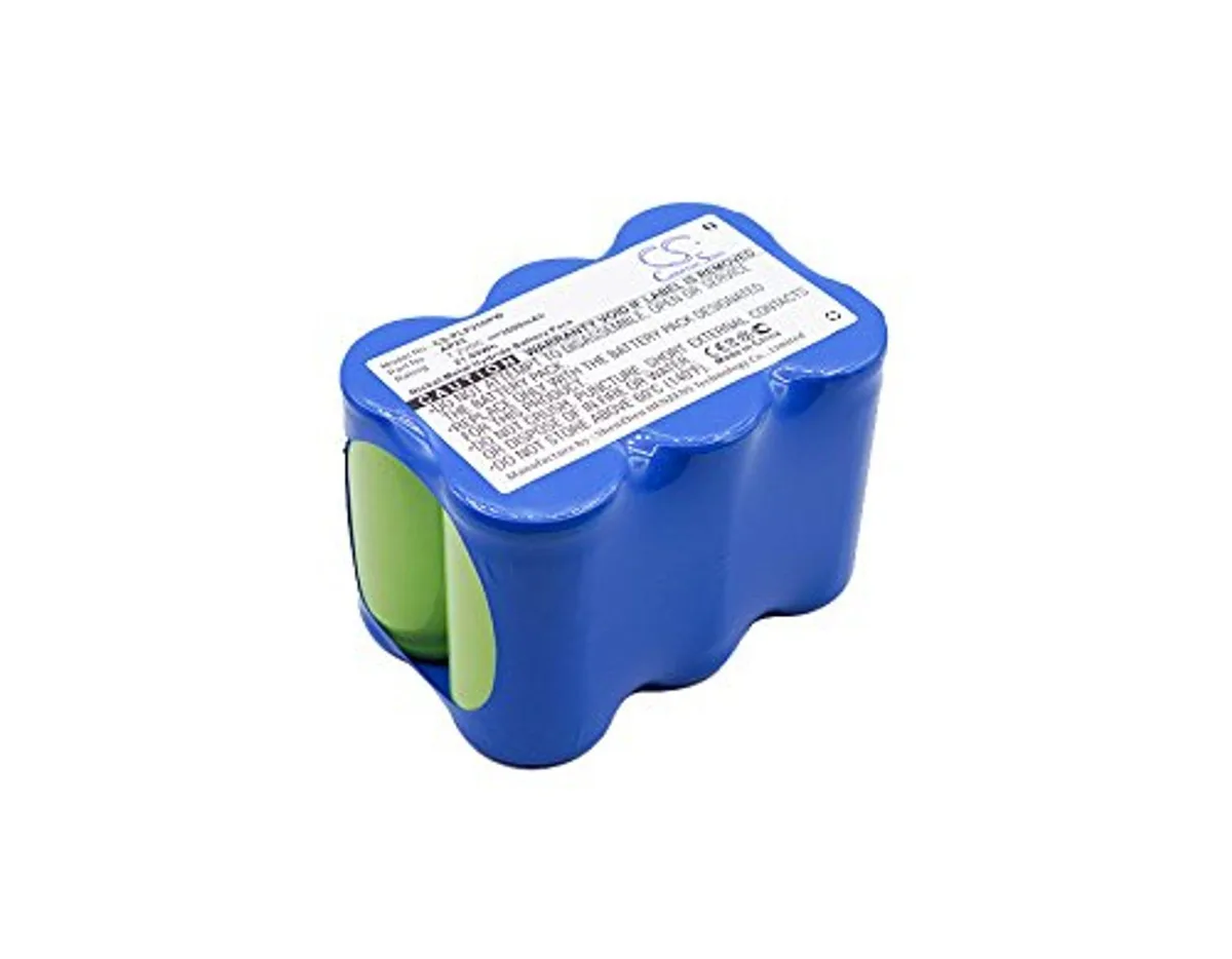 Rectangular lithium-ion battery pack, dark casing, connector on one end