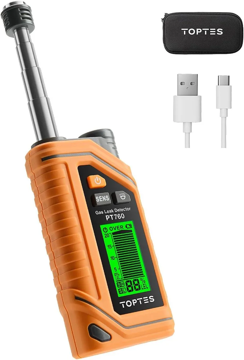 WUQ WUQ PT760 Rechargeable Gas Detector 12-inch Probe .5s Alarm — product photo