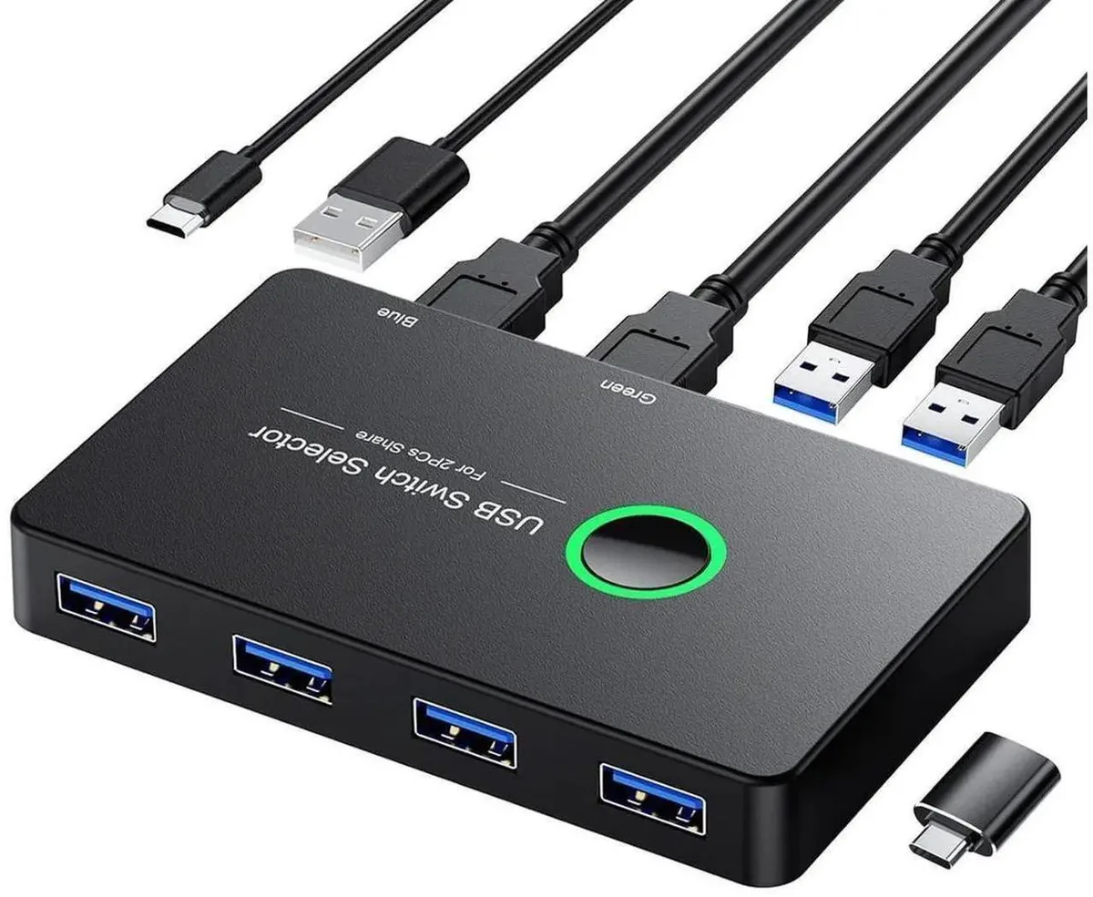 SMUGDESK SMUGDESK 2 In 4 Out USB 3.0 Sharing Switch KVM Switch — product photo