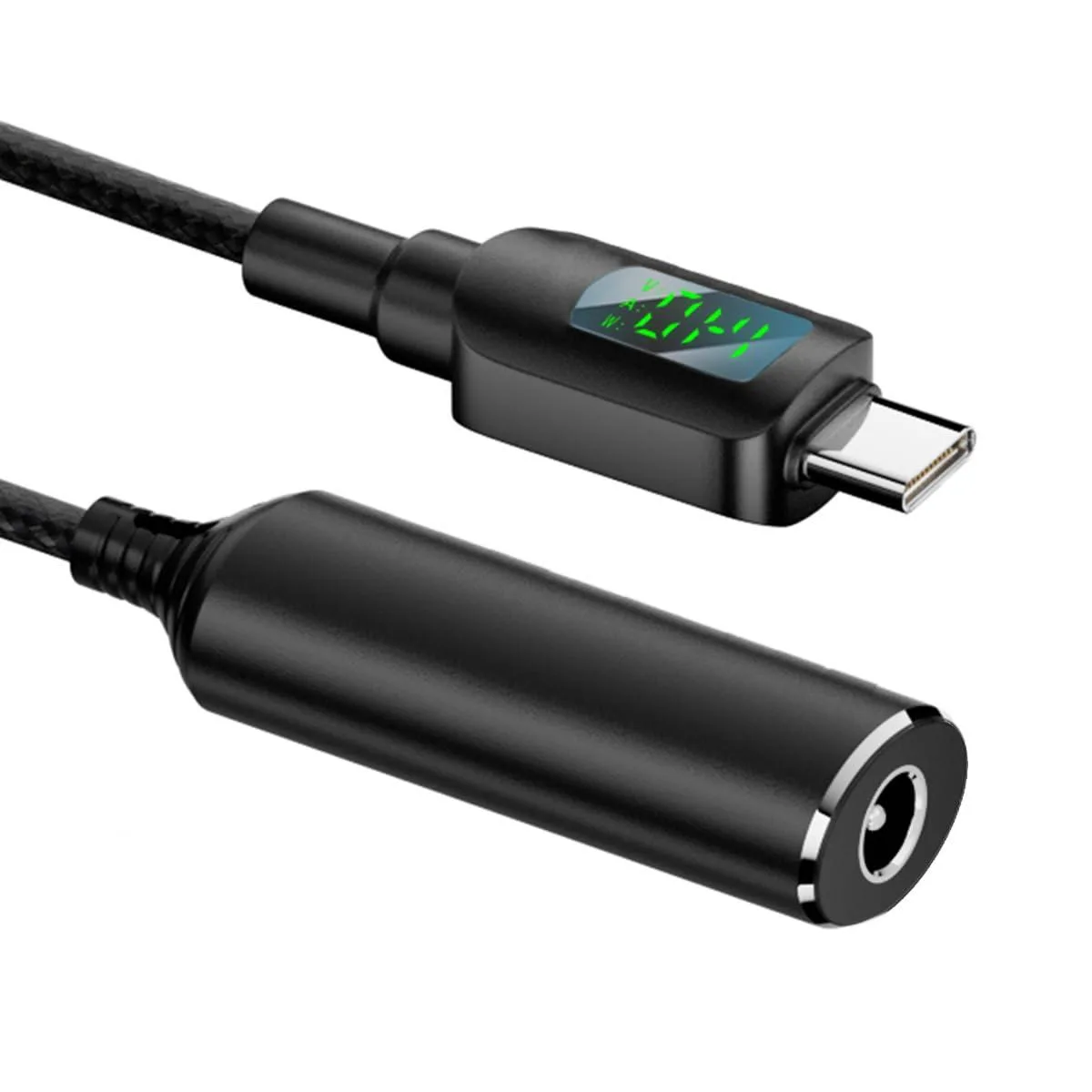 Fervit Fervit DC 5.5x2.5mm to USB-C 140W LED cable 21cm — product photo